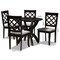 Baxton Studio Savina Grey Upholstered and Dark Brown Wood 5-Piece Dining Set 169-9726-10902 - alternate 2